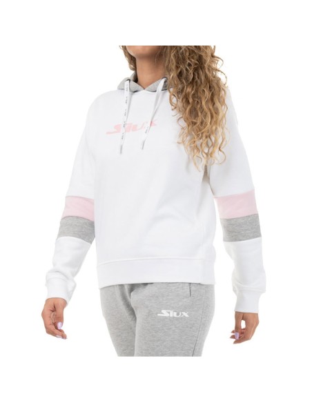 Sudadera Capucha Siux Belim Blanco Mujer | Ofertas de pádel
